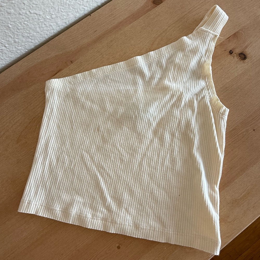 Urban Outfitters Cream Ribbed Tank